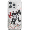 Karl Lagerfeld Case Liquid Glitter Choupette Logo for iPhone 16 Pro transparent - (KLHCP16LLCHSCTDT)
