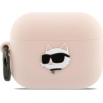 Karl Lagerfeld Case Silicone Chaupette Head 3D for AirPods Pro 3 pink - (KLAP3RUNCHP)