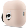 Karl Lagerfeld Case Silicone Chaupette Head 3D for AirPods Pro 3 pink - (KLAP3RUNCHP)