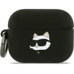 Karl Lagerfeld Case Silicone Choupette Head 3D for AirPods Pro 3 black - (KLAP3RUNCHK)