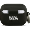 Karl Lagerfeld Case Silicone Karl Head 3D for AirPods Pro 3 black - (KLAP3RUNIKK)