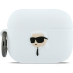 Karl Lagerfeld Case Silicone Karl Head 3D for AirPods Pro 3 white - (KLAP3RUNIKH)