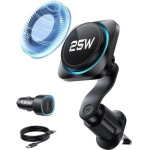 ESR OMNILOCK CRYOBOOST MAGNETIC MAGSAFE VENT CAR MOUNT WIRLESSS CHARGER QI2.2 25W BLACK