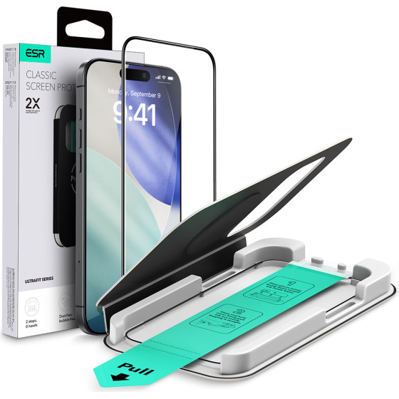 ESR - Tempered Glass UltraFit - iPhone 17 Pro Max - Black