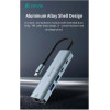 Devia Hub USB C EC701 5 �� 1 PD 100W RJ45 Leopard ���� - (108943, EC701)