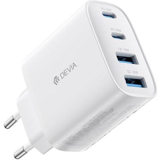 Devia ��������� �������� ������� �������� RCE-4001AACCL �� �������� ����� 2xUSB A & 2xUSB C PD QC 40W Pro1 ����� - (137325, RCE-4001AACCL)