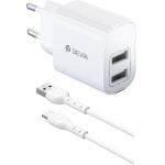 Devia ��������� �������� RLC-342 12W �� ����� ����� 2xUSB A & ������� USB C 1m Lite2 ����� - (140837)