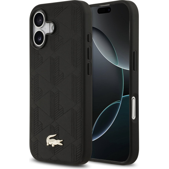 LACOSTE Pu Nomogramme Gold Logo Magsafe Case For Iphone 17 Black - (LCHMP17SPNOK)