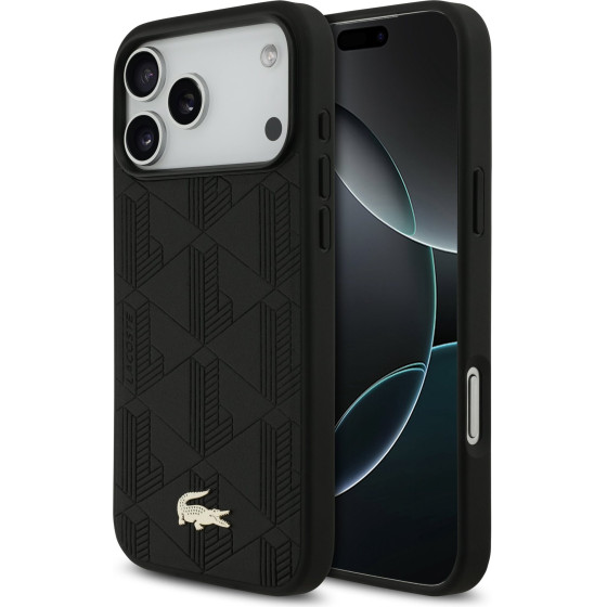 LACOSTE Pu Nomogramme Gold Logo Magsafe Case For Iphone 17 Pro Max Black - (LCHMP17XPNOK)