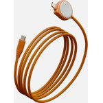 ENERGEA Flow Duo Watch 2-in-1 Cable USB-C To USB-C + Apple Watch Charger 480Mb/s 60W 1.5m Orange - (CBL-FLDWATCH-ORG)