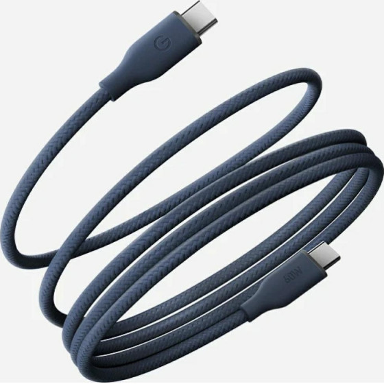 ENERGEA Helix 60 Magnetic USB-C To USB-C Cable 480MBps 60W 1.5m Blue - (CBL-HX60-BLU150)