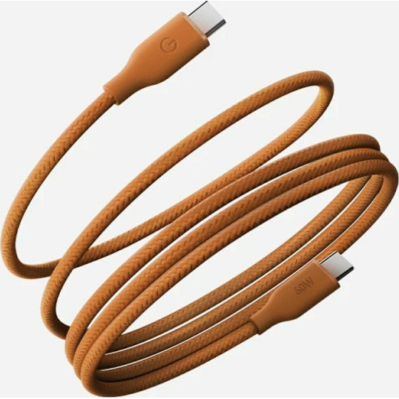 ENERGEA Kabel Helix 60 USB-C Do USB-C Magnetyczny 480MBps 60W 1.5m Pomaranczowy - (CBL-HX60-ORG150)