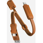 ENERGEA Kabel Sheath Key 2w1 USB-C Do USB-C/USB-A 480MBps 60W 15cm Pomaranczowy - (CBL-SHTHKEY-ORG015)