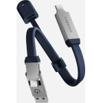 ENERGEA Sheath Key 2-in-1 Cable USB-C To USB-C/USB-A 480MBps 60W 15cm Blue - (CBL-SHTHKEY-BLU015)
