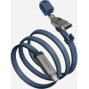 ENERGEA Sheath Travel 2-in-1 Cable USB-C To USB-C/USB-A 480MBps 60W 1.2m Blue - (CBL-SHTHTRV-BLU120)