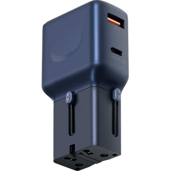 ENERGEA Wall Charger Travelgo Adapter 35 USB-A/USB-C 35W Blue - (TGA-35-BLU)