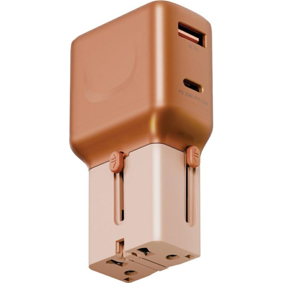 ENERGEA Wall Charger Travelgo Adapter 35 USB-A/USB-C 35W Orange - (TGA-35-ORG)