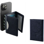 Idol 1991 Leather Pocket Magsafe Rfid Card Wallet BLUE