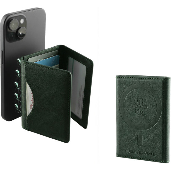 Idol 1991 Leather Pocket Magsafe Rfid Card Wallet GREEN