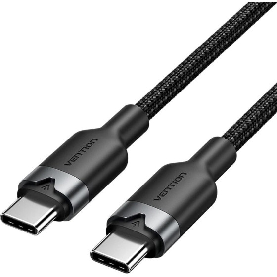 Vention USB-C To C cable, braided, 3A, 480Mbps, 60W, 2m, Bk - (TRDBH)