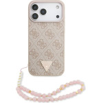 Guess Case 4G Strap Triangle Logo Magsafe For Iphone 17 Pro Max Pink - (GUHMP17XP4TSDPPSP)