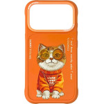 Nimmy Etui Glasses Cool Cat Do Iphone 17 Pro Pomaranczowy - (N-YJ-IP17-PRO-021)