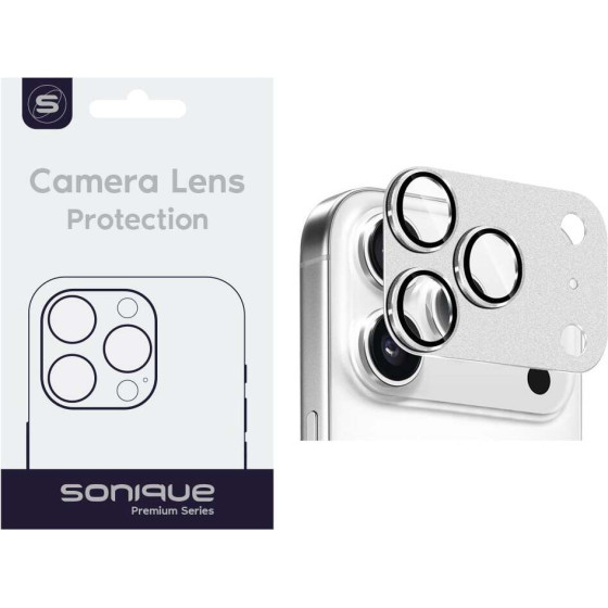 Sonique Camera Protection Metal Lens Full Cover Apple Iphone 17 Pro Silver