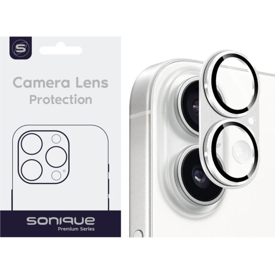 Sonique Camera Protection Metal Lens Full Cover Apple Iphone 17 Silver
