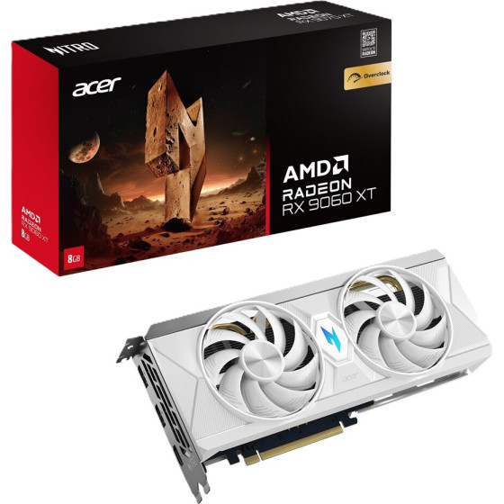 Acer Nitro Radeon Rx 9060 Xt Oc 8GB White Edition Amd GDDR6 - (DP.Z4UWW.P02)
