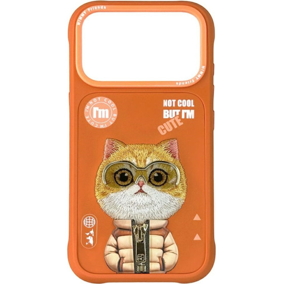 Nimmy Etui Cool&Cute 2.0 Cat Do Iphone 17 Pro Pomaranczowy - (N-KMLL-IP17-PRO-05-C)