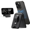 ESR - Geo Magnetic Wallet Stand - MagSafe, Vegan Leather, With 3x Card Slots, Rfid Blocking Tech - Black - (2K65701)