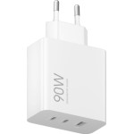 Xiaomi Wall Charger , 90W, 6.1A, 1 x USB-A - 2 x USB-C, White - (BHR087MEU)