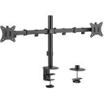 Gembird Adjustable Desk 2-Display Mounting Arm Rts 17'-32' Black - (MA-D2-01)
