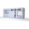 Gembird Adjustable Desk 2-Display Mounting Arm Rts 17'-32' Black - (MA-D2-01)