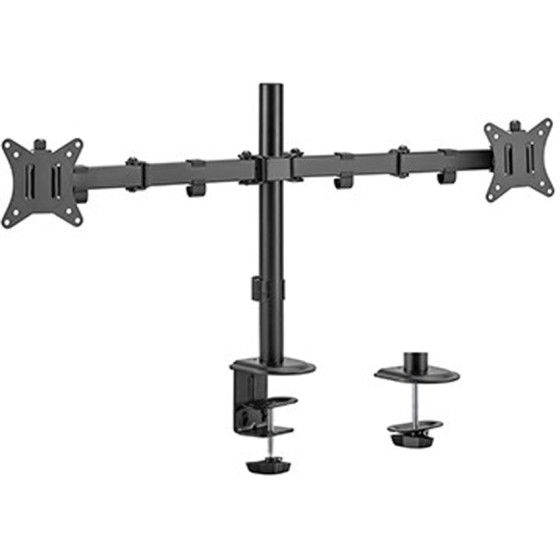 Gembird Adjustable Desk 2-Display Mounting Arm Rts 17'-32' Black - (MA-D2-01)