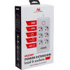 Maclean power strip, 6 socket extension + 4xUSB, 110-240V AC 50/60Hz, 2.1A max 2500W, 1.5 m, white, - (MCE389 W)