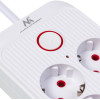 Maclean power strip, 6 socket extension + 4xUSB, 110-240V AC 50/60Hz, 2.1A max 2500W, 1.5 m, white, - (MCE389 W)