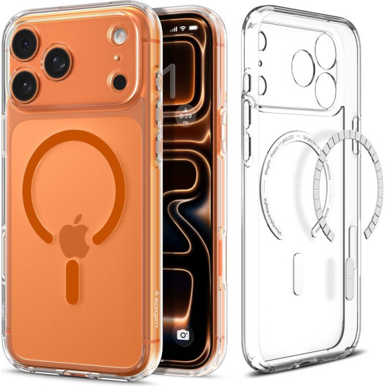 Spigen Ultra Hybrid Mag Magsafe Iphone 17 Pro Max CLEAR/Orange - (ACS11109)