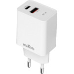 Maxlife MXTC-13-20AC Pd Qc Charger 1x USB-C 1x Usb 20W white