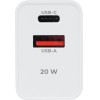 Maxlife MXTC-13-20AC Pd Qc Charger 1x USB-C 1x Usb 20W white