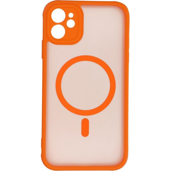 Full Matte Mag Cover Case Compatible With Magsafe For Iphone 11 Hermes Orange OEM