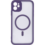 Full Matte Mag Cover Case Compatible With Magsafe For Iphone 11 Purple OEM