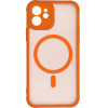 Full Matte Mag Cover Case Compatible With Magsafe For Iphone 12 Hermes Orange OEM