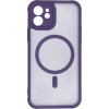 Full Matte Mag Cover Case Compatible With Magsafe For Iphone 12 Purple OEM