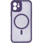 Full Matte Mag Cover Case Compatible With Magsafe For Iphone 12 Purple OEM
