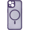 Full Matte Mag Cover Case Compatible With Magsafe For Iphone 13 Purple OEM