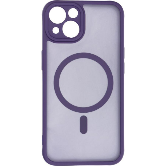 Full Matte Mag Cover Case Compatible With Magsafe For Iphone 13 Purple OEM