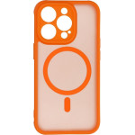 Full Matte Mag Cover Case Compatible With Magsafe For Iphone 14 Pro Hermes Orange OEM