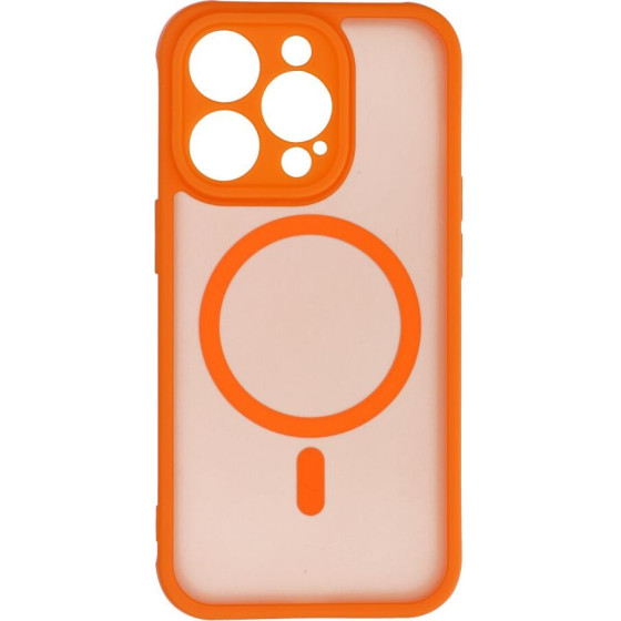 Full Matte Mag Cover Case Compatible With Magsafe For Iphone 14 Pro Hermes Orange OEM