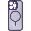 Full Matte Mag Cover Case Compatible With Magsafe For Iphone 14 Pro Purple OEM